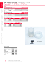 Thumbnail of document Data Sheet - Calibration Weight Single 0.001 lb - 1/32 oz ASTM Class 1-4